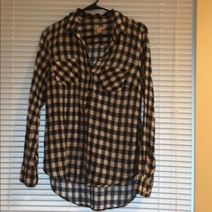 Navy and White Flannel